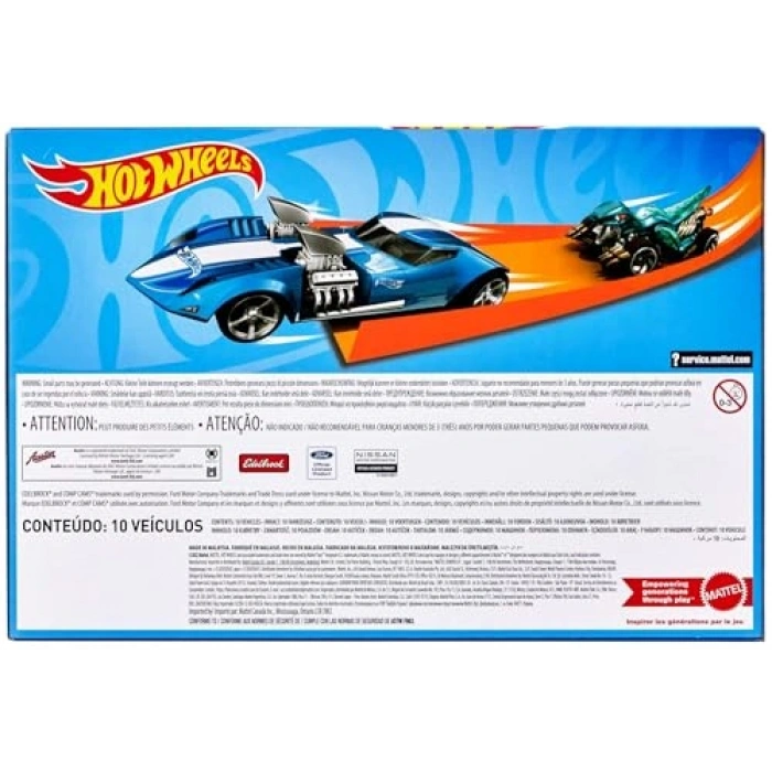 10lu Hot Wheels Kamyon Seti, Akrobasi ve Yarış Temalı