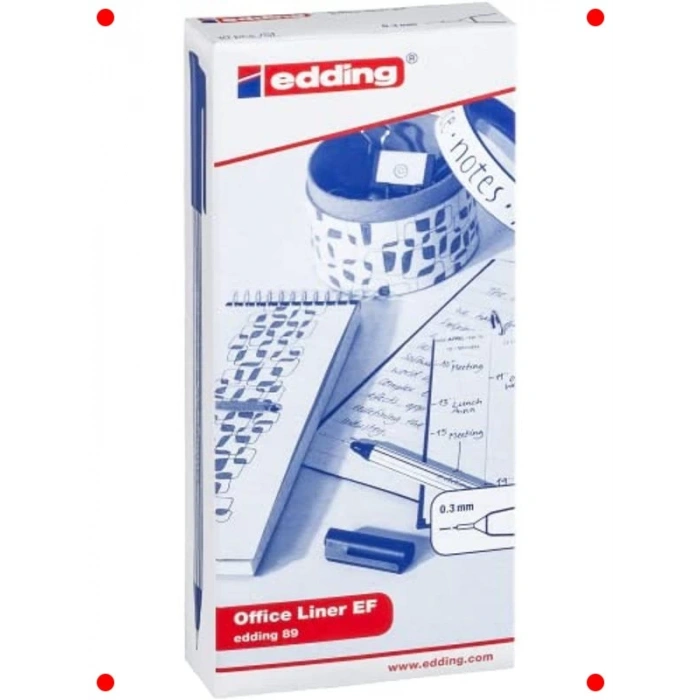 10lu Mavi Fineliner Kalem Seti - 0.3mm İnce Uç