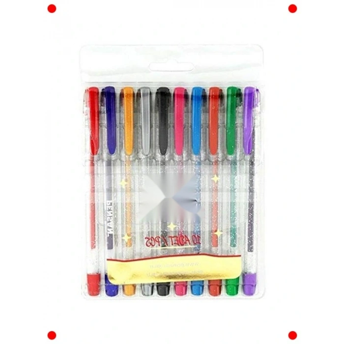 10lu Simli Jel Kalem Seti