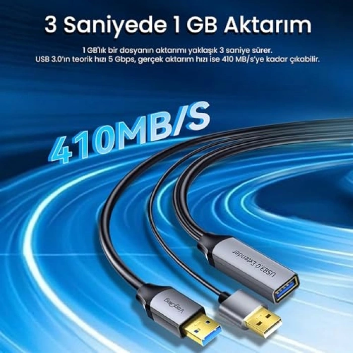 10 Metre USB 3.0 Uzatma Kablosu, Sinyal Güçlendirici