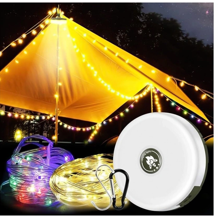 10 Metre Uzunlukta USB ile Şarj Edilebilir Kamp Işığı