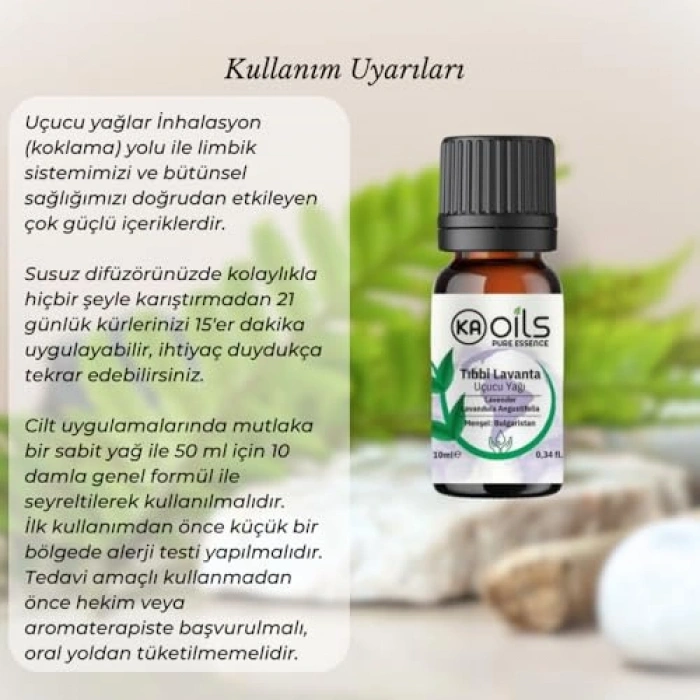 10 ml Lavanta Uçucu Yağı ile Stres Giderici Aromaterapi Yağı