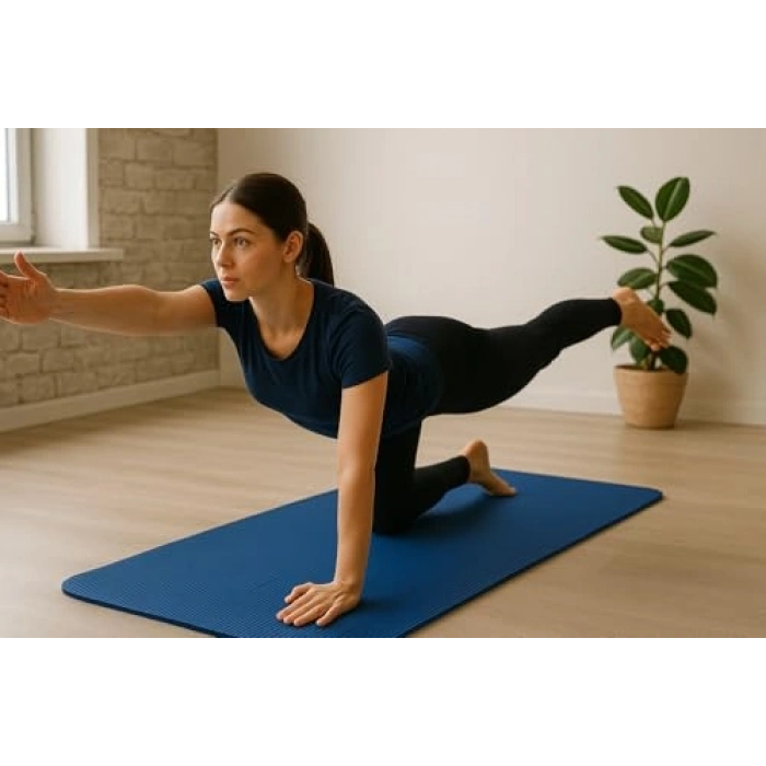 10 mm Kalın NBR Kaymaz Pilates Matı, Taşıma Askılı