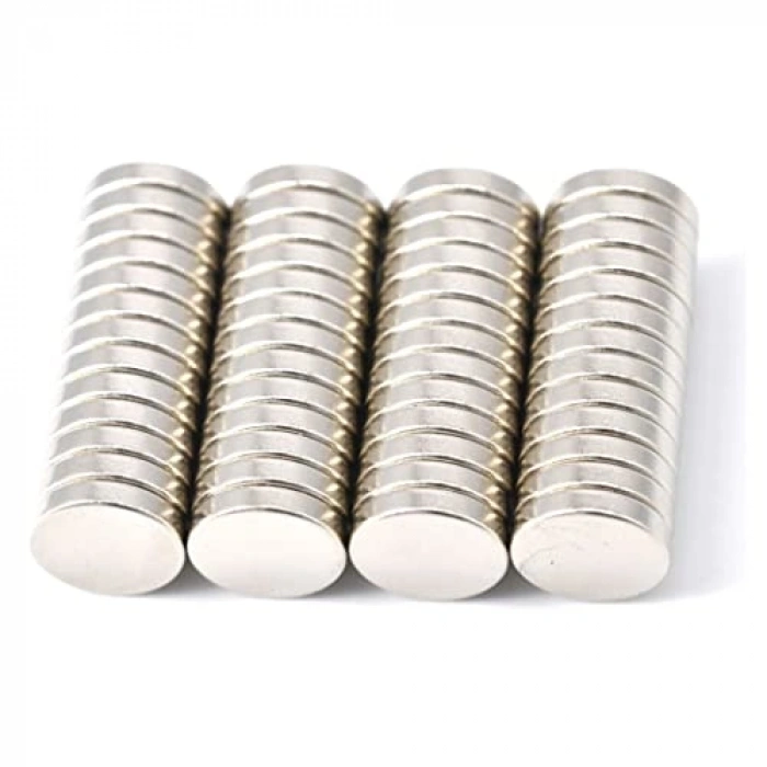 10 x 2 mm Mıknatıs Disk, 52 Adet Güçlü Yapışma Kapasitesine Sahip Set