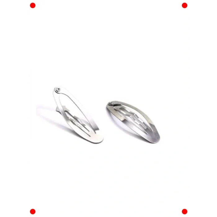 100 Adet Gümüş Renk 5 cm Metal Çıtçıt Toka