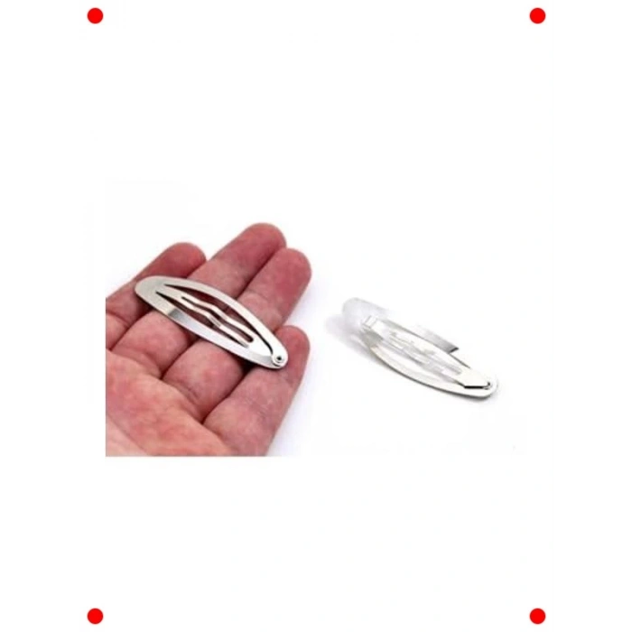 100 Adet Gümüş Renk 5 cm Metal Çıtçıt Toka