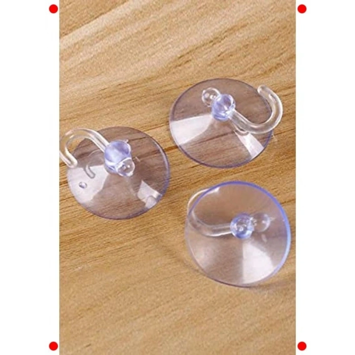 100 Adet Kancalı Şeffaf Vantuz Askı Seti