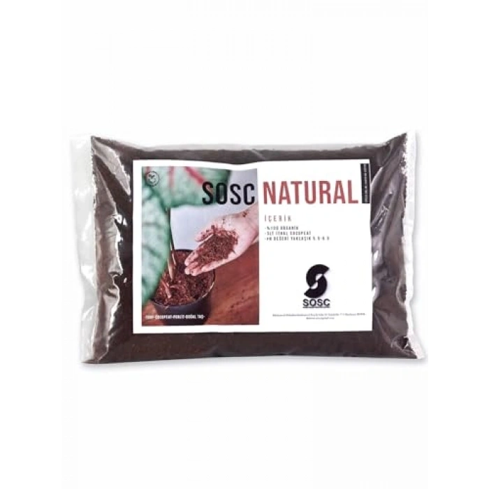 100% doğal hindistan cevizi torfu, 3 litre bitki toprağı
