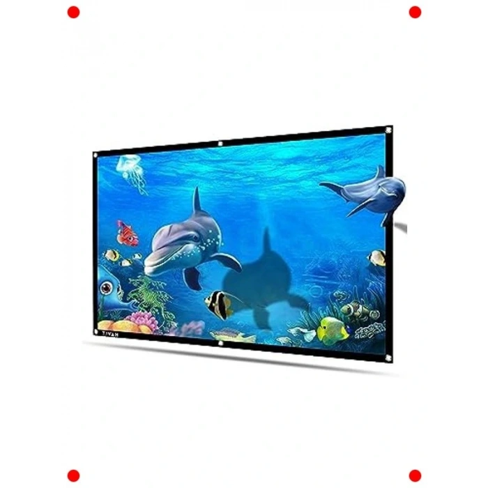 100 İnç Siyah Çerçeveli Duvar Projeksiyon Perdesi