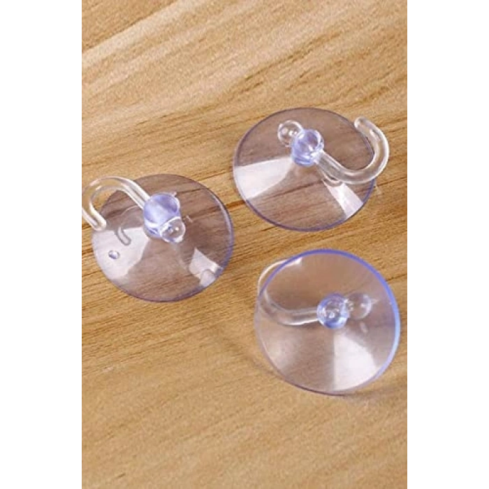 100lü Kancalı Cam Vantuz Askılık Seti - 100 Adet, Pratik Kullanım