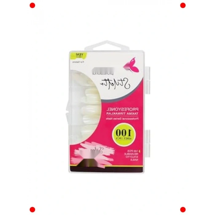 100lü Kutulu Stiletto Model Takma Tırnak Seti