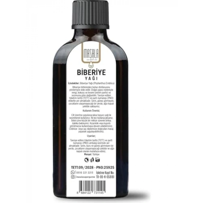 100 ml Saf Biberiye Yağı - Aromaterapi Uygulamaları İçin