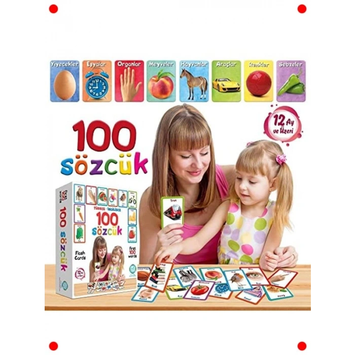 100 Sözcük Eğitici Kart Seti