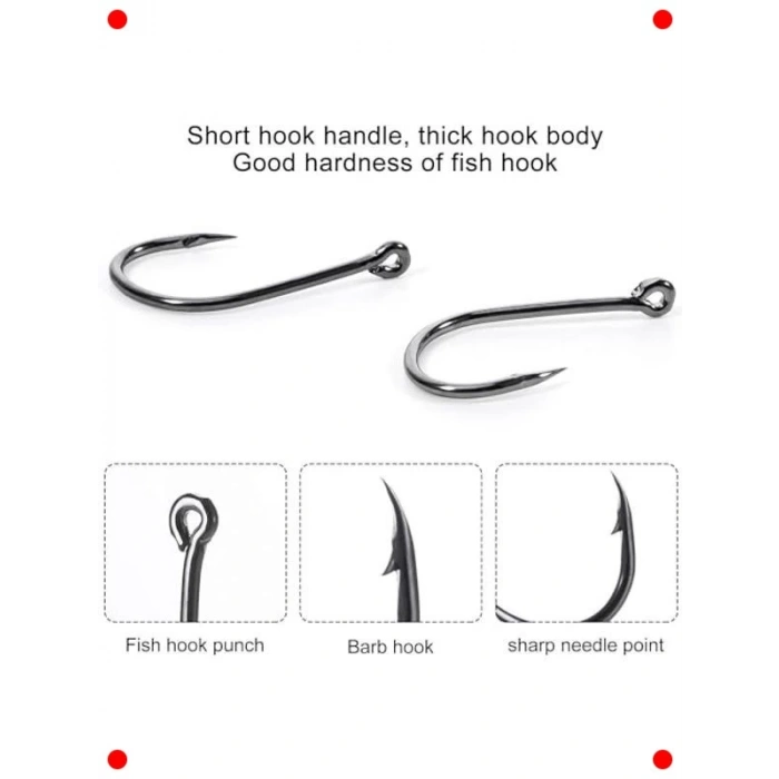 1000 Adet Olta Kancası Seti - Halkalı Paslanmaz Çelik