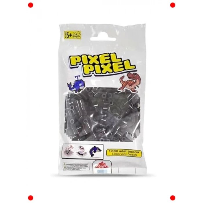 1000 Adet Siyah Midi Aktivite Boncukları - Pixel Sanatı