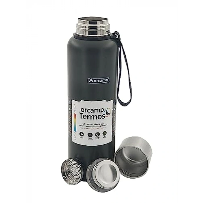 1000 ML Kapasiteli Dayanıklı Çelik Vakumlu Termos