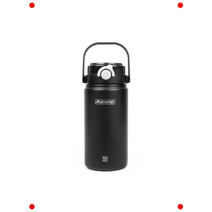 1000 ml Paslanmaz Çelik Seyahat Termosu Siyah