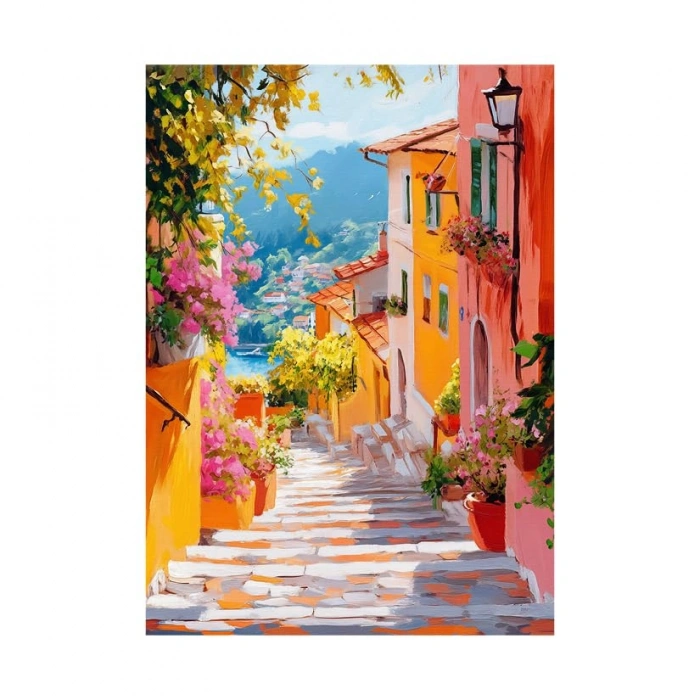 1000 Parça Akdeniz Merdivenleri Temalı Yapboz