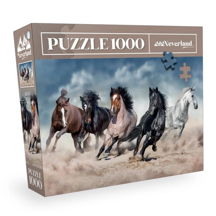 1000 Parça Atlar Temalı Puzzle Seti