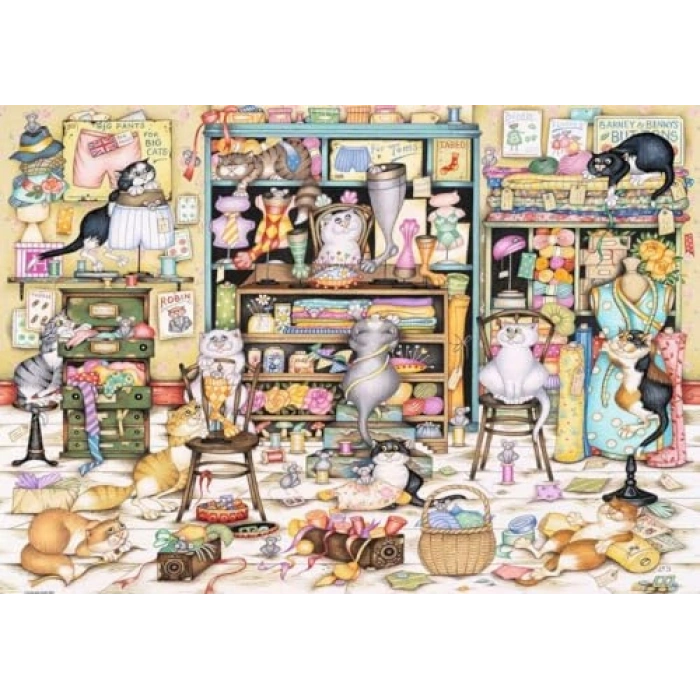 1000 Parça Çılgın Kediler Temalı Yetişkin Puzzle