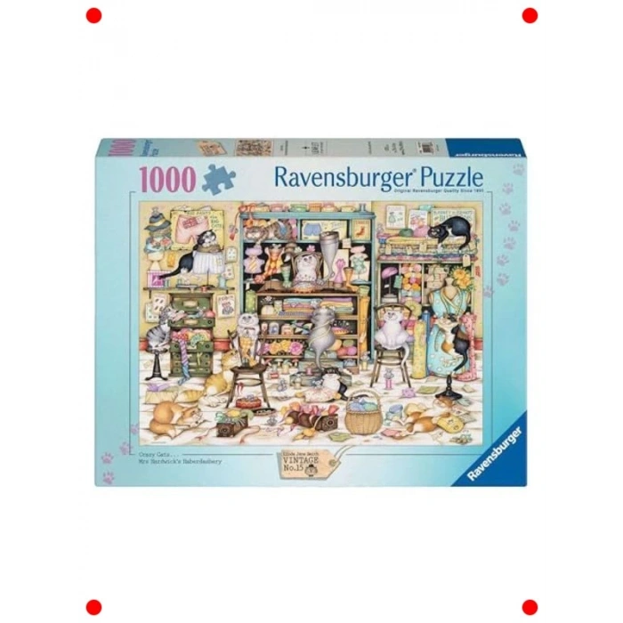 1000 Parça Çılgın Kediler Yapbozu - Yetişkinler İçin