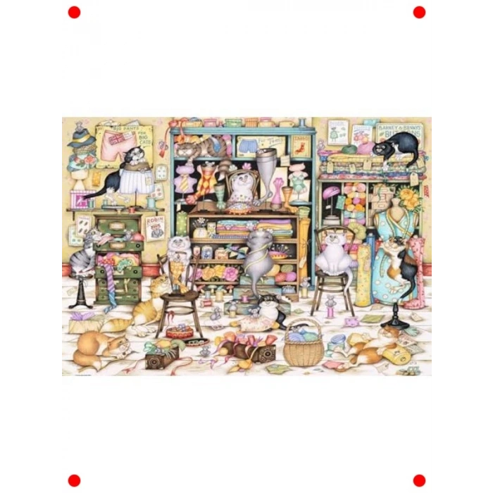 1000 Parça Çılgın Kediler Yapbozu - Yetişkinler İçin