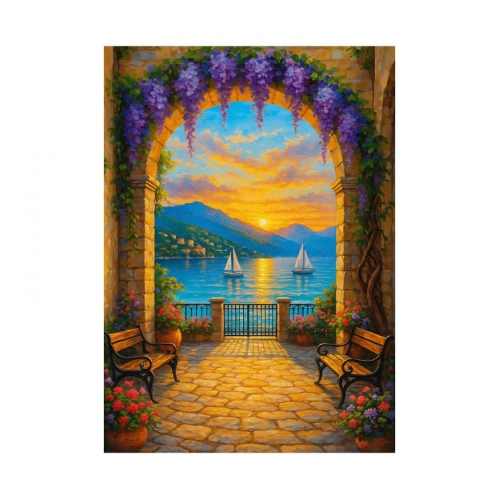 1000 Parça Günbatımı Manzaralı Puzzle