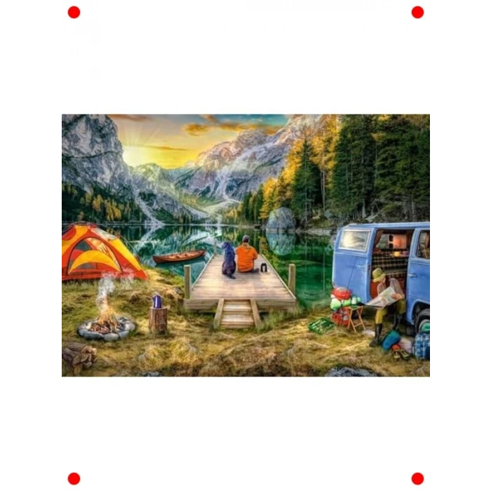 1000 Parça Kamp Temalı Yetişkin Yapbozu