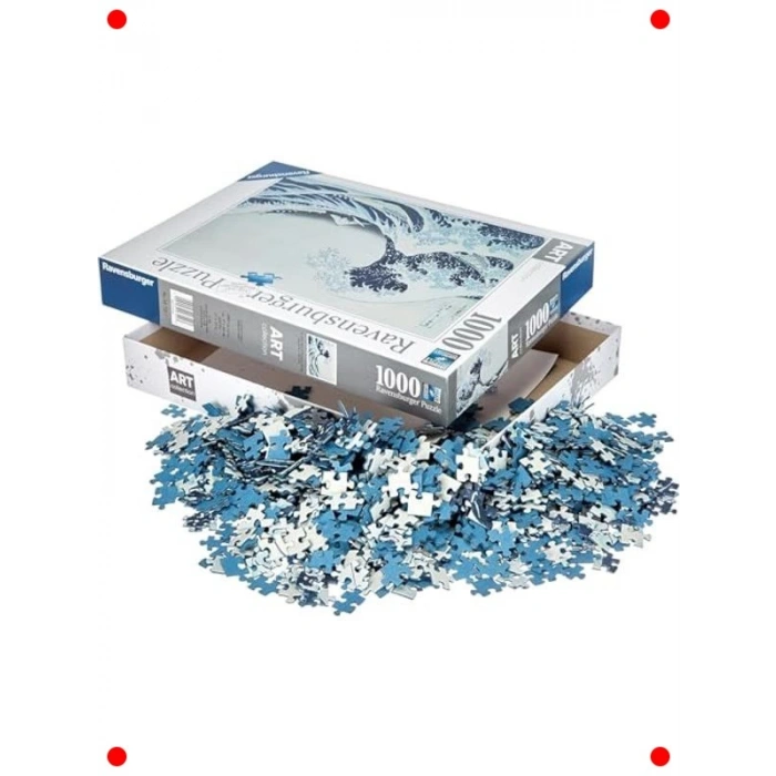 1000 Parça Kanagawa Dalgası Sanat Temalı Yapboz