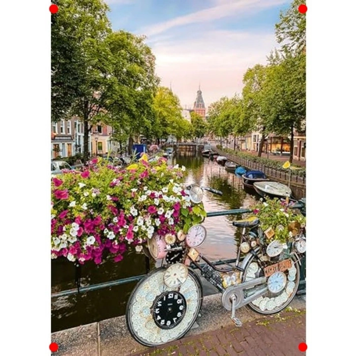 1000 Parça Manzara Yapboz Amsterdam Temalı