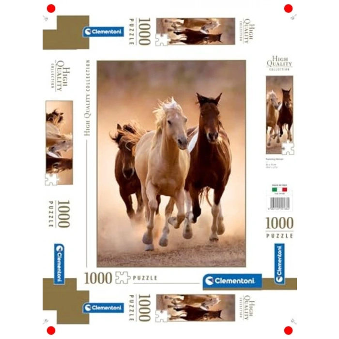 1000 Parça Yetişkin Yapbozu - Koşan Atlar