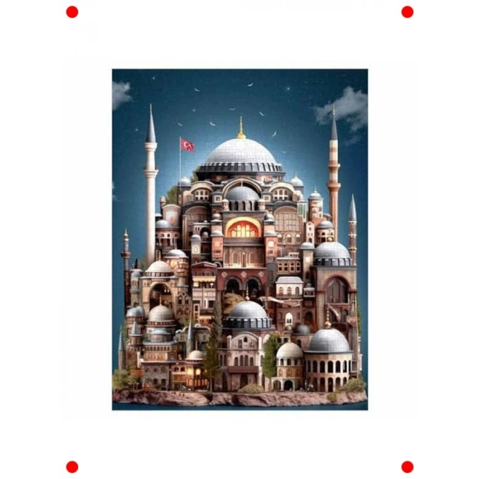 1000 Parça Yetişkin Yapbozu: Tarihi Yapı Görseli