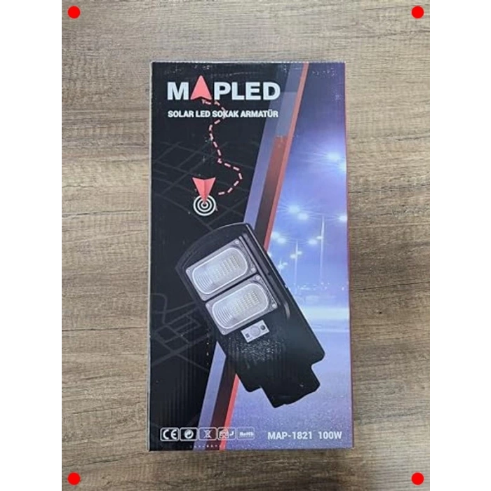 100W Güneş Enerjili Profesyonel LED Projektör