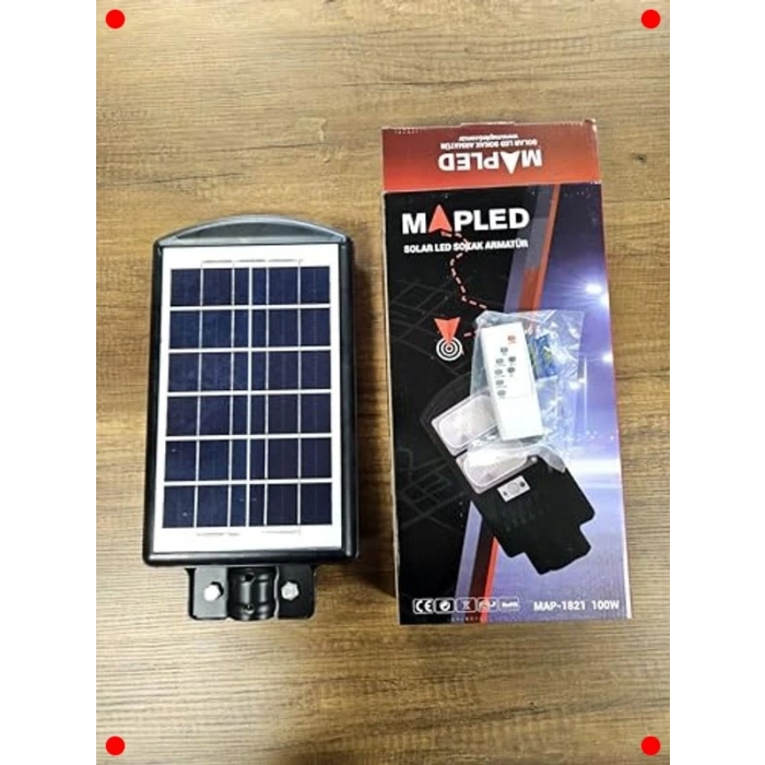 100W Güneş Enerjili Profesyonel LED Projektör