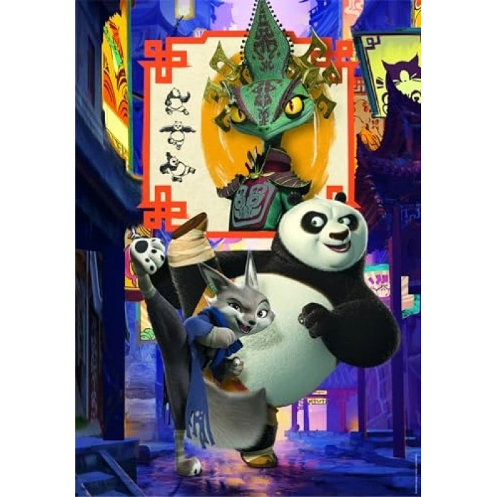 104 Parça Kung Fu Panda Puzzle - Eğlenceli Zihin Oyunu