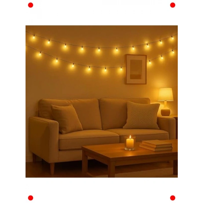 10m 100 LED Solar Bahçe Aydınlatma Zinciri