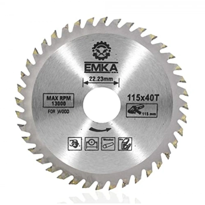 115 mm Daire Testere Bıçağı, Ahşap Kesimi için Set