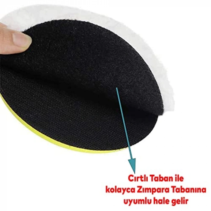 115 mm Pasta Cila Polisaj Süngeri - Kuzu Postu Yünü Pedi