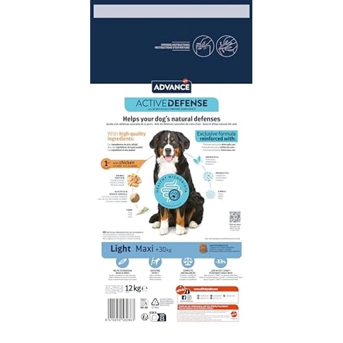 12 Adet Maxi Light Tavuklu Yetişkin Köpek Kuru Maması