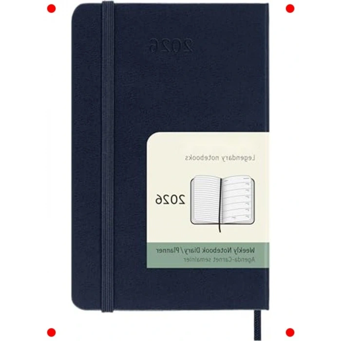 12 Ay Haftalık Cep Boy Ajanda Sert Kapak Safir Mavi