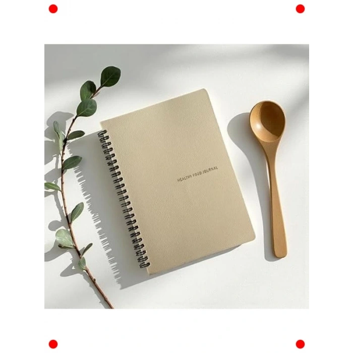 12 Haftalık Beslenme & Kilo Takip Defteri, Bej