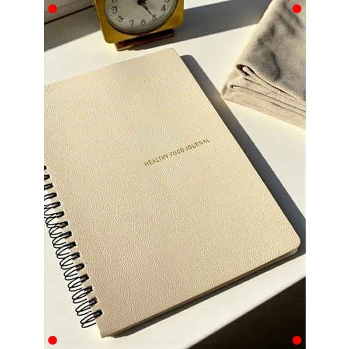 12 Haftalık Beslenme & Kilo Takip Defteri, Bej