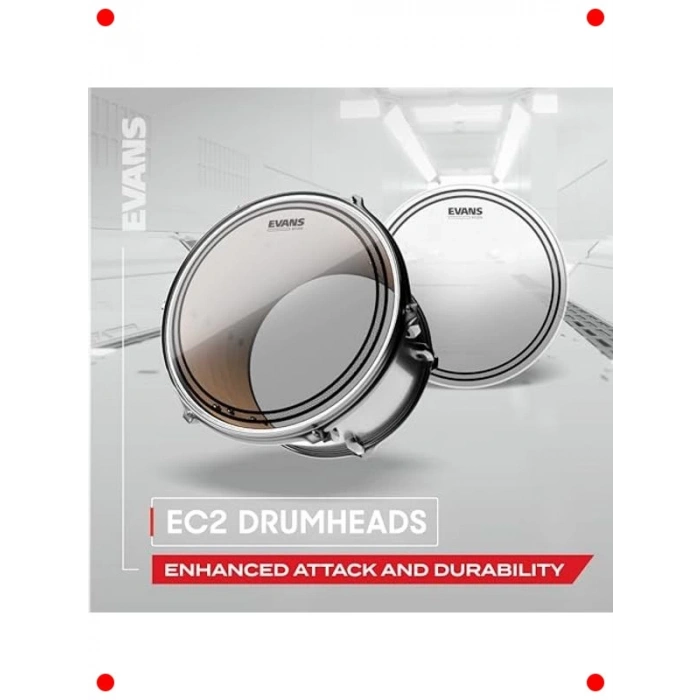 12 inç Şeffaf Tom/Trampet Davul Derisi