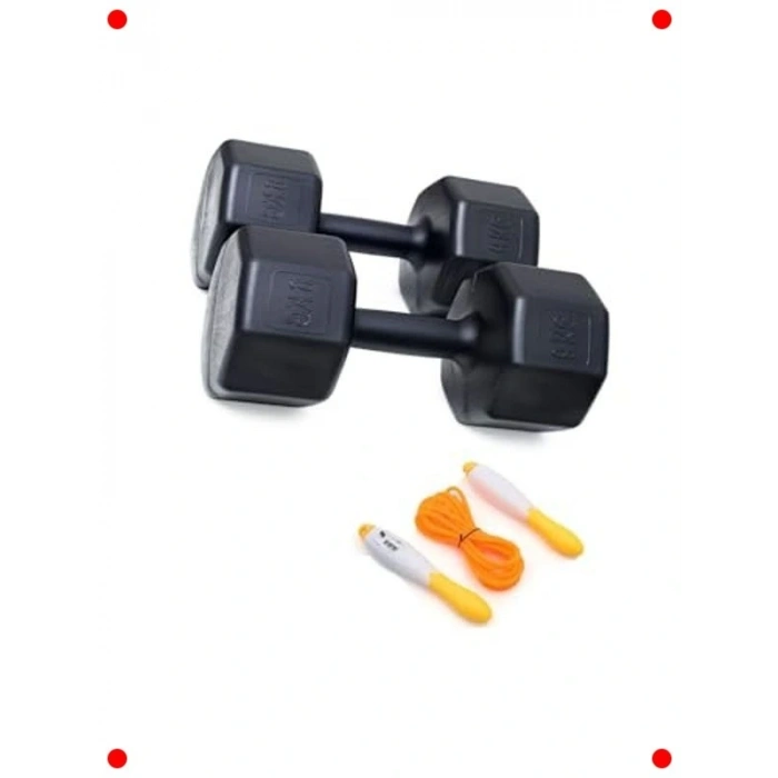 12 KG Dambıl Seti (2x6kg) ve Sayaçlı Atlama İpi