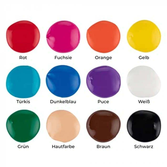 12li Akrilik Set, 60 Cc, Yüksek Kalite