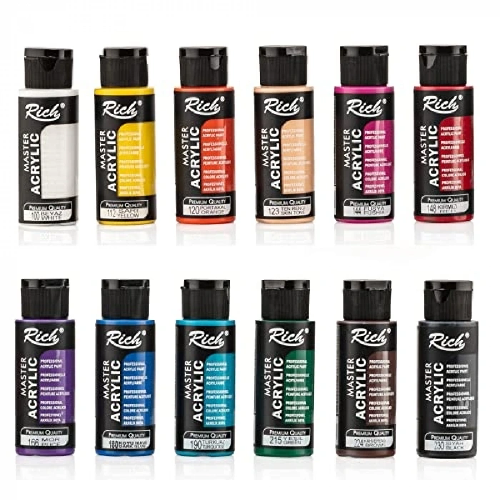 12li Akrilik Set, 60 Cc, Yüksek Kalite