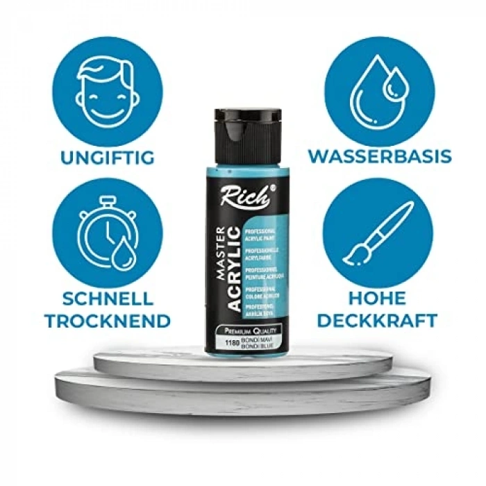 12li Akrilik Set, 60 Cc, Yüksek Kalite