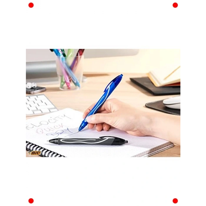 12li Hızlı Kuruyan Mavi Jel Kalem Seti 0.7 mm