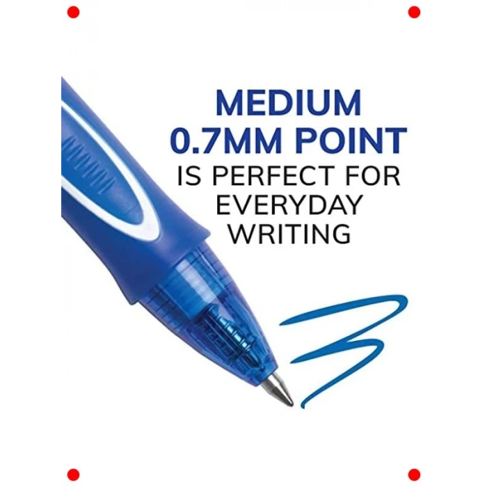 12li Hızlı Kuruyan Mavi Jel Kalem Seti 0.7 mm