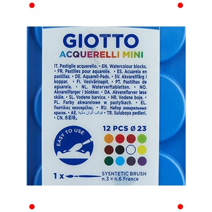 12li Kaliteli Suluboya Seti